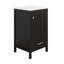Armoire de rangement en bois 18 po avec lavabo en céramique, ensemble de meuble-lavabo simple autoportant avec un tiroir et une tablette de rangement-1046285982