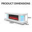 Metro Lane 140 cm W White Electric Fireplace