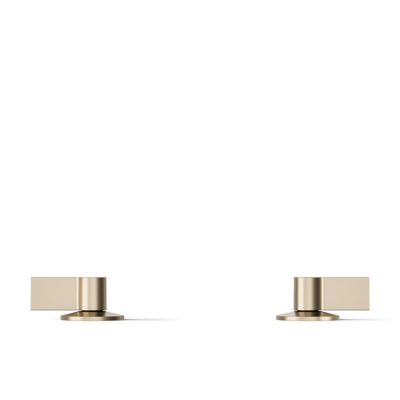 Composants avec poignées de lavabo pour salle de bain, Bronze brossé éclatant