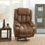 Fauteuil inclinable électrique en cuir avec fonction de chauffage et de massage