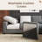 Abramson U-shaped Modular Sectional Upholstered Sofa With Storage Ottoman Gray-1460438366-1460438339
