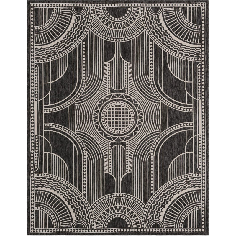 Tapis noir et blanc Aucun, Rectangle 9 pi x 12 pi