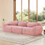  Canapé modulaire de 114 po, canapé modulaire moelleux avec repose-pieds, rose-1932662998-1932662997-1932663002