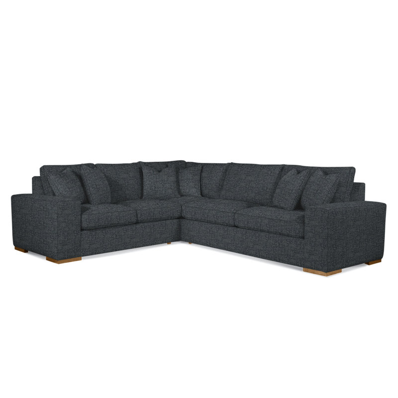 Memphis Sectional, Brown Geometric, 0456-33, Left Hand Facing, Honey