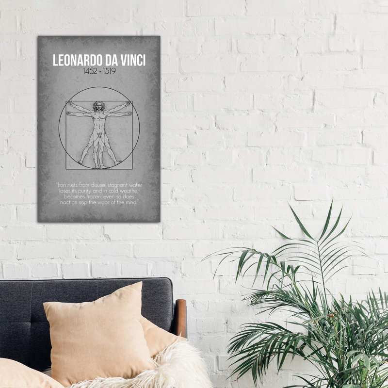 Leonardo Da Vinci - Wrapped Canvas Print, 152.5 cm H x 101.5 cm W