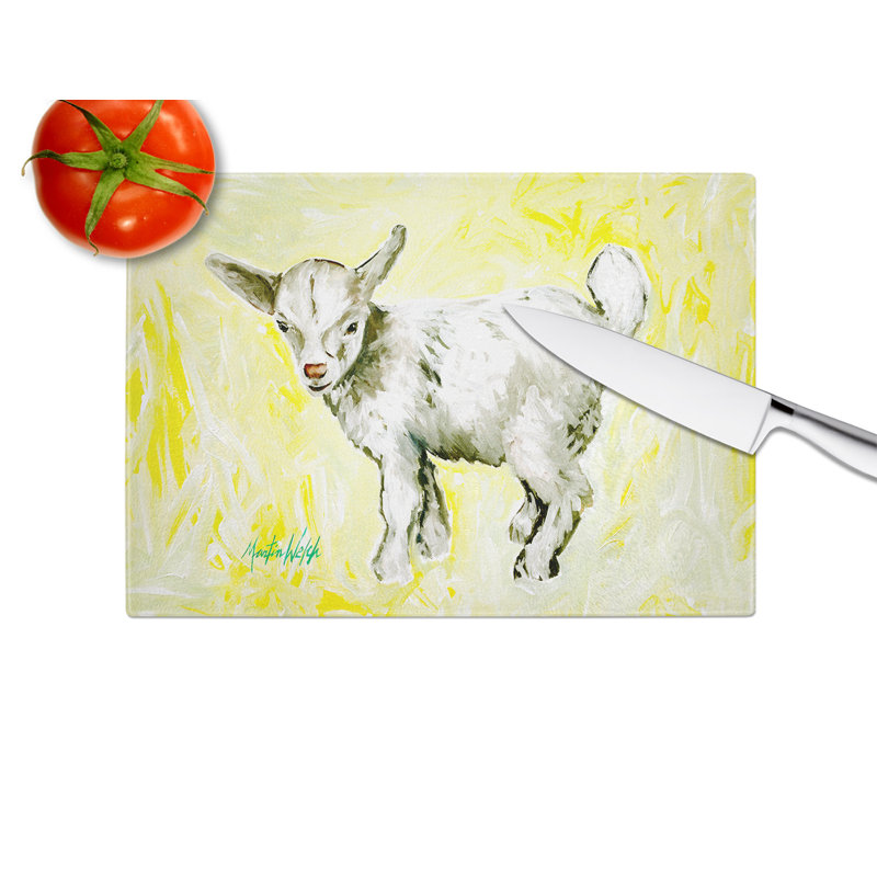 Billy The Kid Goat Glass Cutting Board