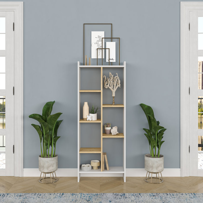 Gjylnaze Bookcase, White/Oak