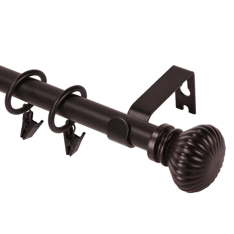 Tringle à rideaux simple réglable Plascencia, H 0,625 po x l 120 po x P 0,625 po, Bronze