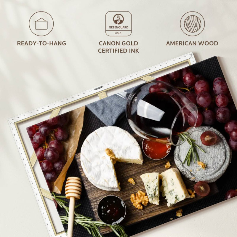Yarlin Cheese And Wine, 30" H x 45" W