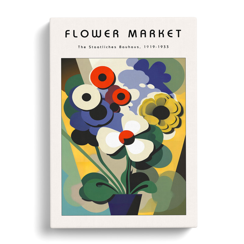 Bauhaus Flower Market Exhibition No.5 - Wrapped Canvas, 50cm H x 35cm W x 3cm D