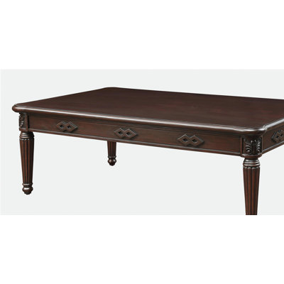 Espresso Coffee Table with Turned Legs