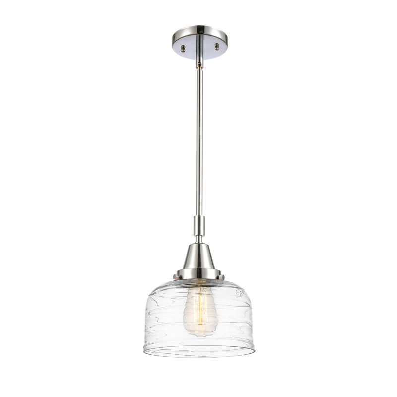 1 - Light Single Pendant, No Bulb Included, 44.125" H x 8" W x 8" D, Polished Chrome