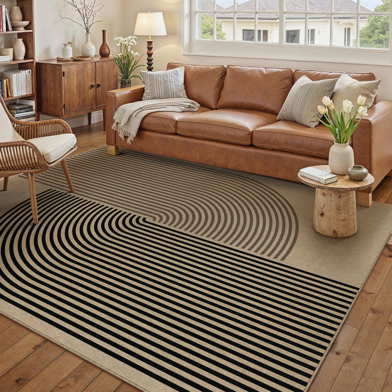 Tapis en lin Linea, Rectangle 6' x 8'
