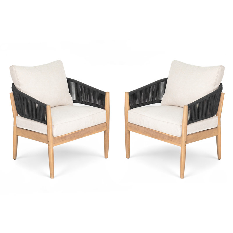 Fauteuil club Verona, Black/Natural