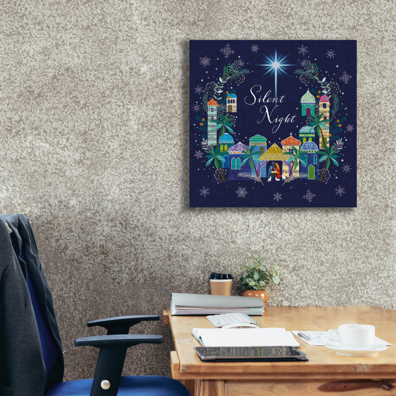  «Silent Night Snowflakes» par Elle Media Group, art mural sur toile, 26 po x 26 po, H 26 po x l 26 po