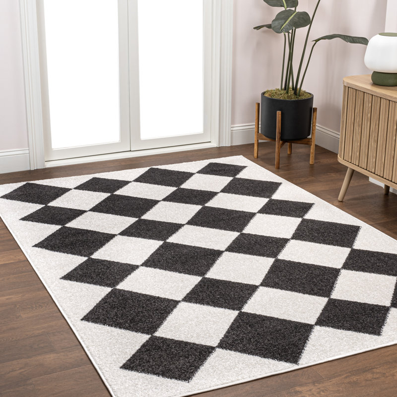 Tapis blanc / gris anthracite Utgard, Rectangle 7 pi 10 po x 10 pi