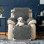 Housse matelassée et réversible pour fauteuil inclinable-50890888-50890285