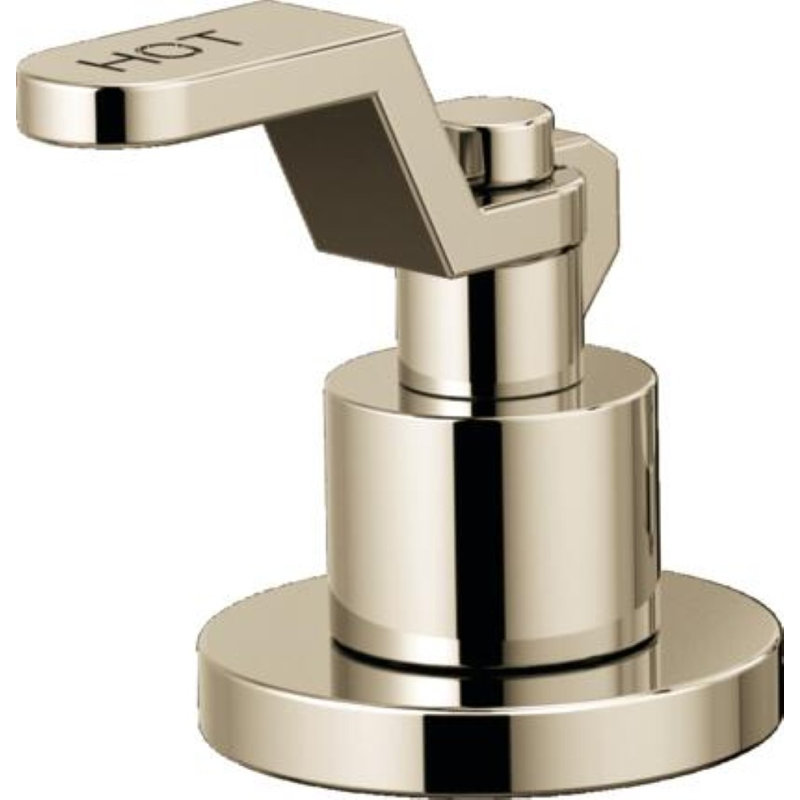 Litze® Widespread Lavatory Faucet With High Spout, 1.5 GPM, Polished Nickel, Industrial Lever Handle