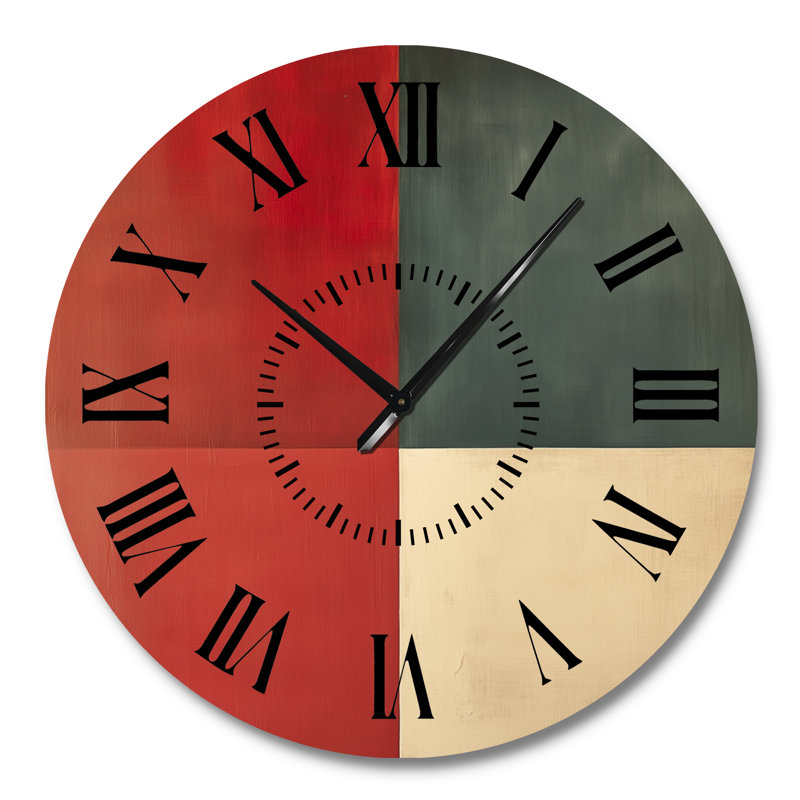 Pure Forms in Balance - Horloge murale abstraite surdimensionnée en métal, Grand