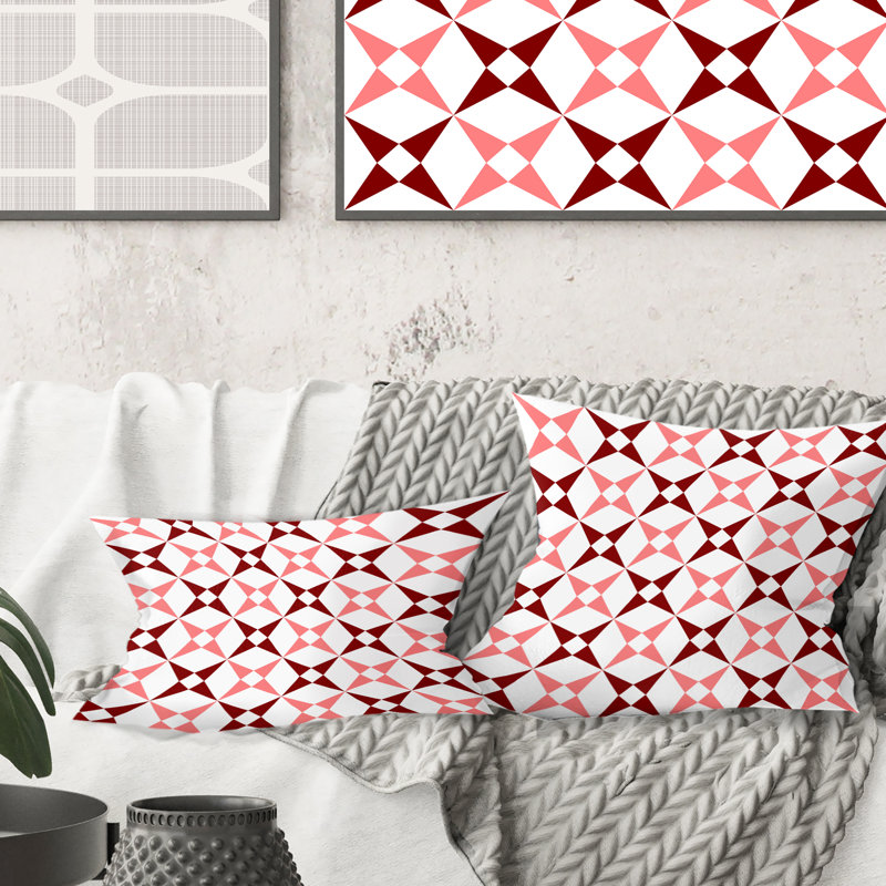 Oreiller à motif grille i, 18 po x 18 po