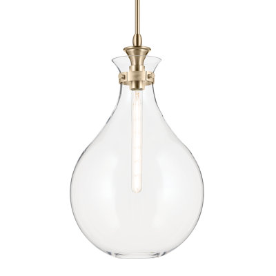 1 Light Pendant with Opal Glass