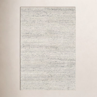 Zekia Beige Gray Flatweave Wool Rug