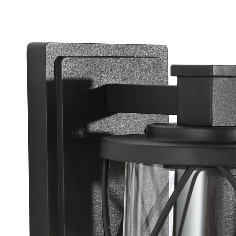 Lanterne murale d'extérieur noir mat H 10,6 po