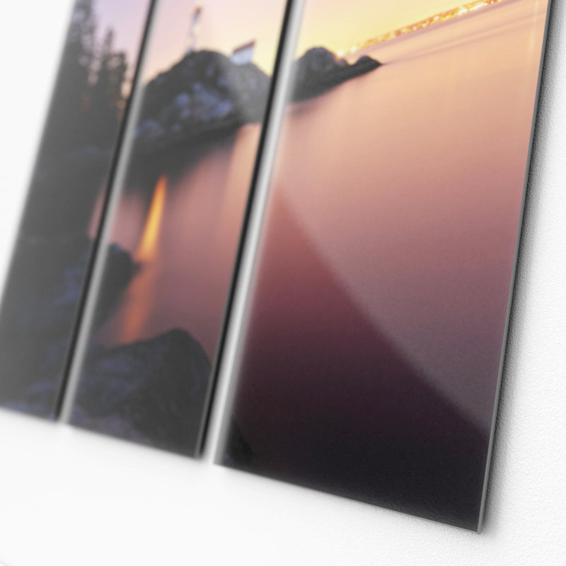 3 Piece No Frame Painting on Glass