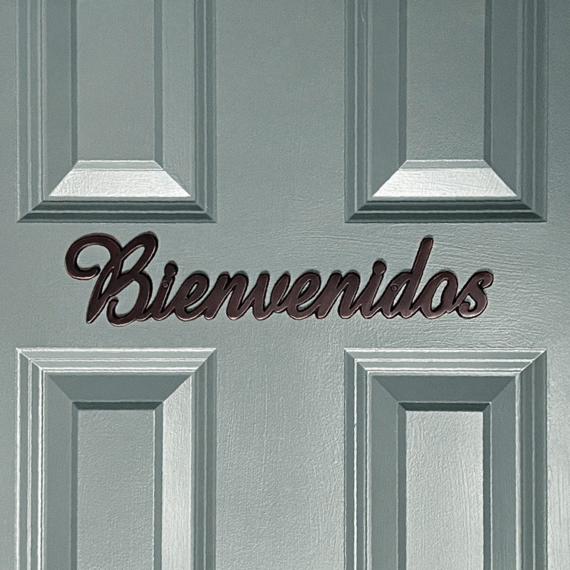 Porte de bienvenue Bienvenidos, Bronze huilé