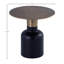 Vida Steel End Table, Antique Brass