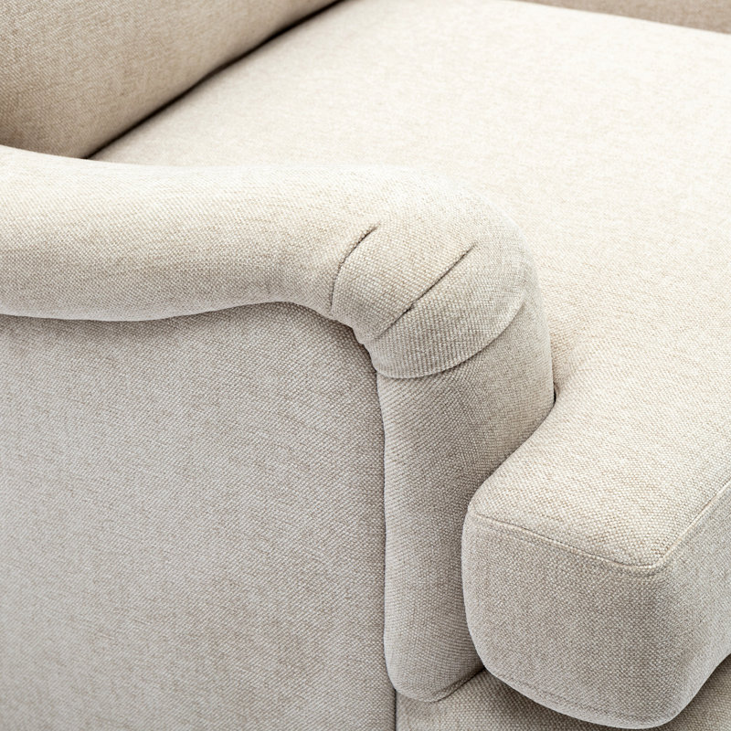 Chaise avec accoudoirs, Beige clair