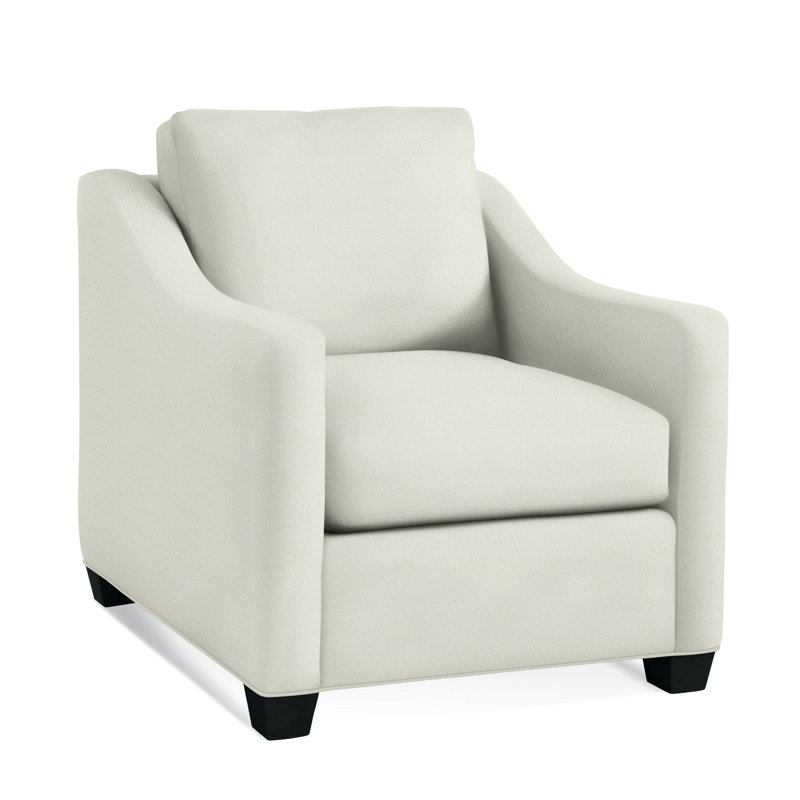 Fauteuil de 33 po de large Oliver, Finition noire, Rayures bleues / beiges 0209-61