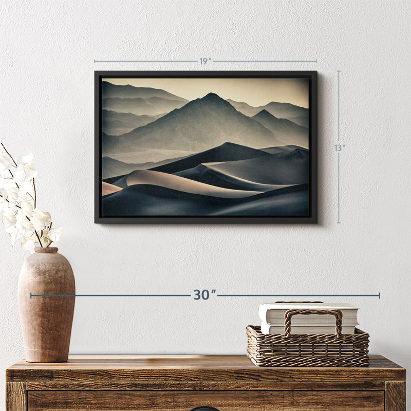 Les dunes de sable dans la vallée de la mort, reproduction sur toile, H 13 po x l 19 po