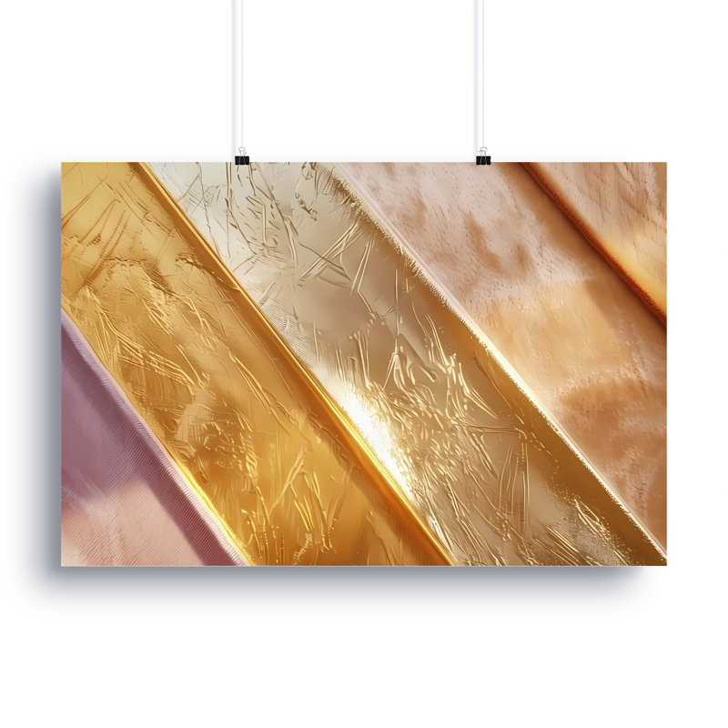 Abstract Gold Alisina, Modern Canvas Art, Elegant Home Decor, Wrapped Canvas Prints, Contemporary Art, Large Alisina