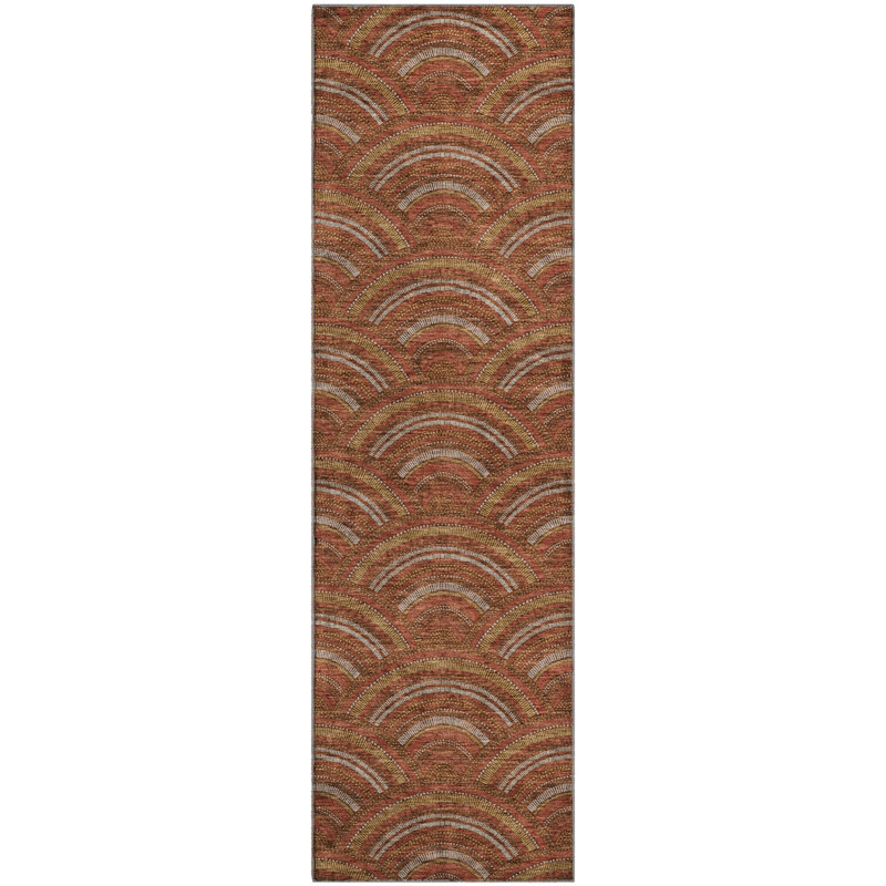 Premium Machine Washable Prisco Paprika Rug, Runner 2'3" x 7'6"