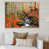 Toile avec cadre flottant brun