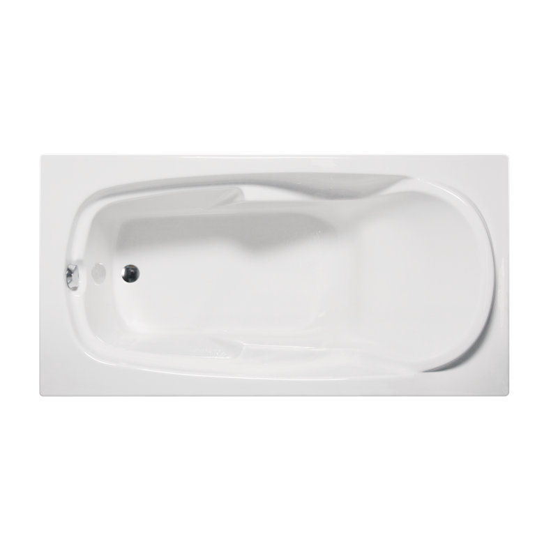 Baignoire encastrée en acrylique 72 "x 36" Tunnels, Blanc
