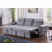 96.5" Fabric Reversible Sleeper Sectional Sofa Chaise-953297559-953297558