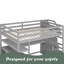 Lit mezzanine double avec bureau et tablettes-985079075