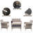 Alifa 4 - Person Patio Conversation Set with Cushions-489670709-489670706