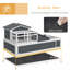 Wooden Tortoise House Indoor Outdoor with Balcony Tray Openable Roof