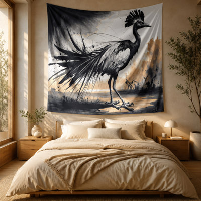 Wildlife Secretary Bird Wall Tapestry