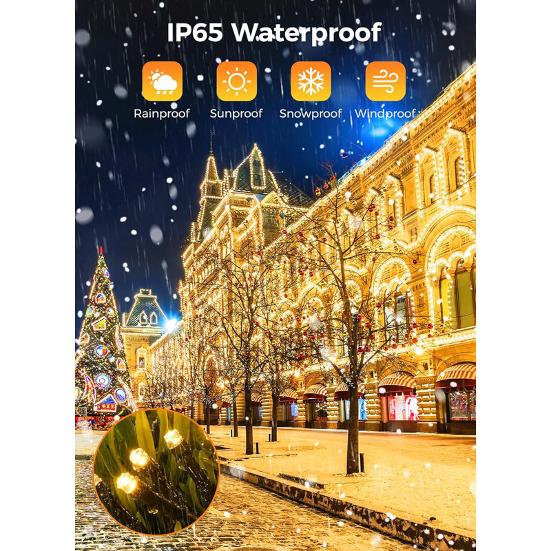 Solar String Lights Outdoor Waterproof- 40 FT 100 LED Solar Powered String Lights With 8 Lighting Modes, IP65 Waterproof Solar Christmas Lights For Outdoor Outside Tree Party Decor, 