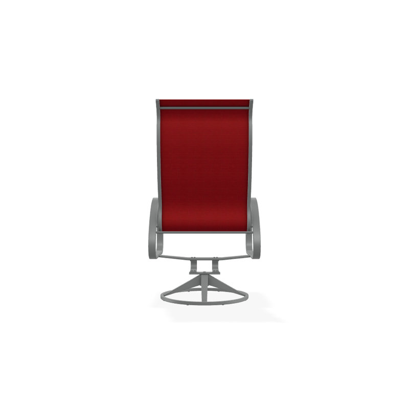 Aruba 1 Outdoor Dining Armchair, Textured Graphite, Red 1D Sunbrella®