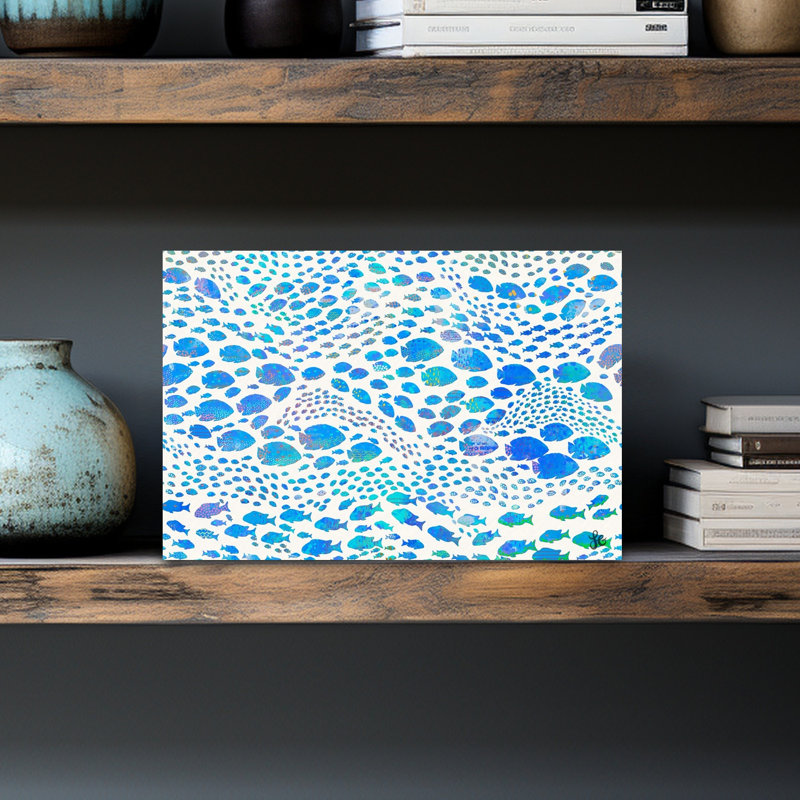 «Underwater Fish», impression abstraite sereine et paisible, océan, impression sur toile, 12" H x 18" W