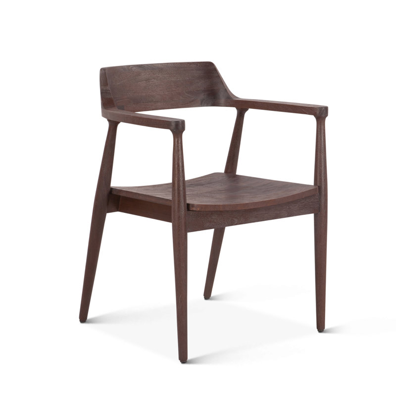 Chaise avec accoudoirs Celio en brun