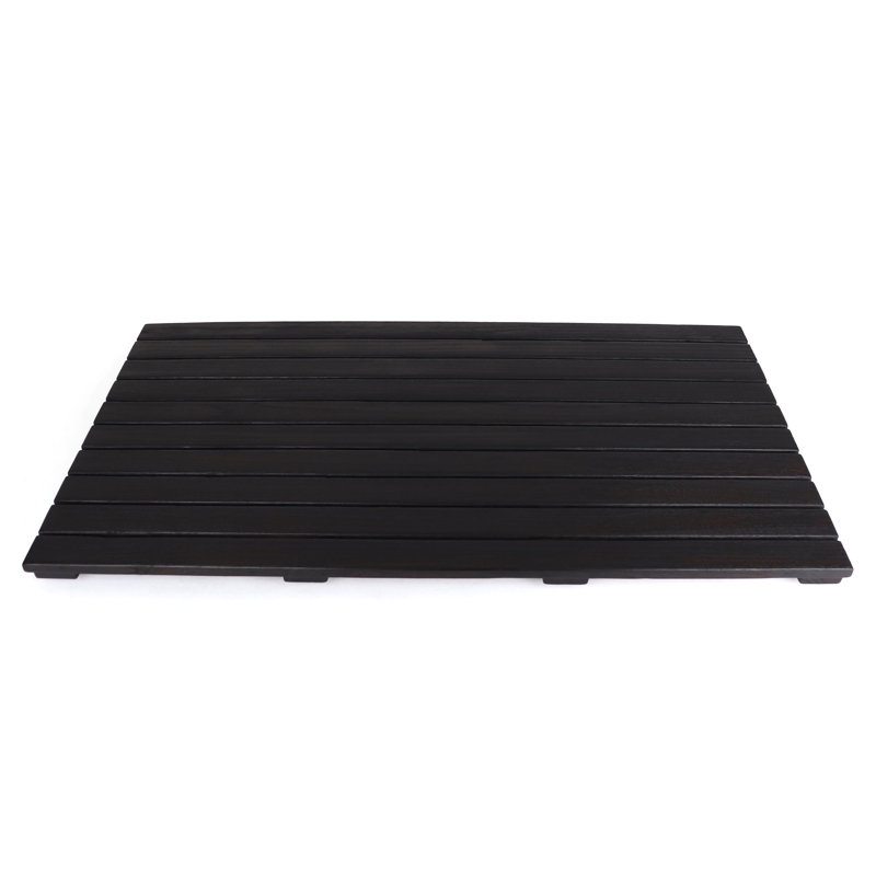 Tapis de douche en teck, Noirci