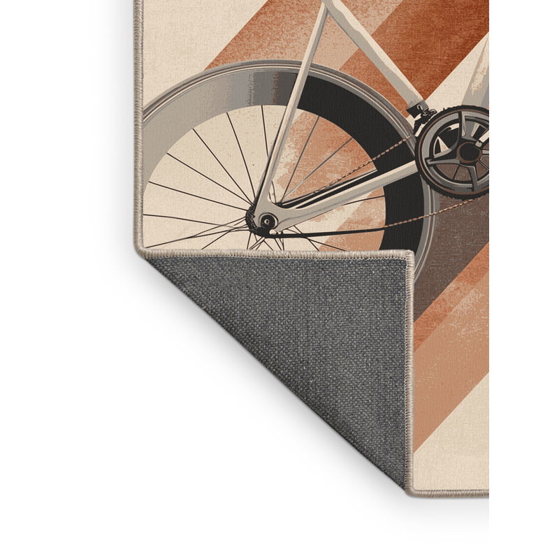 Tapis beige moelleux et moelleux en velours de course sur velours moderne - Reliure beige, 2 x 4