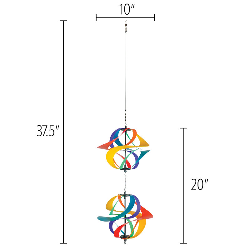Poly Double Vortex Spinner, Rainbow