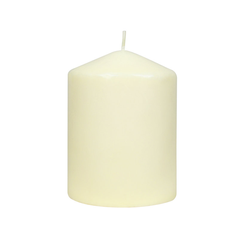 Ensemble de 3 bougies colonne non parfumées 3 pièces, Blanc, H 3 po x l 3 po x P 3 po